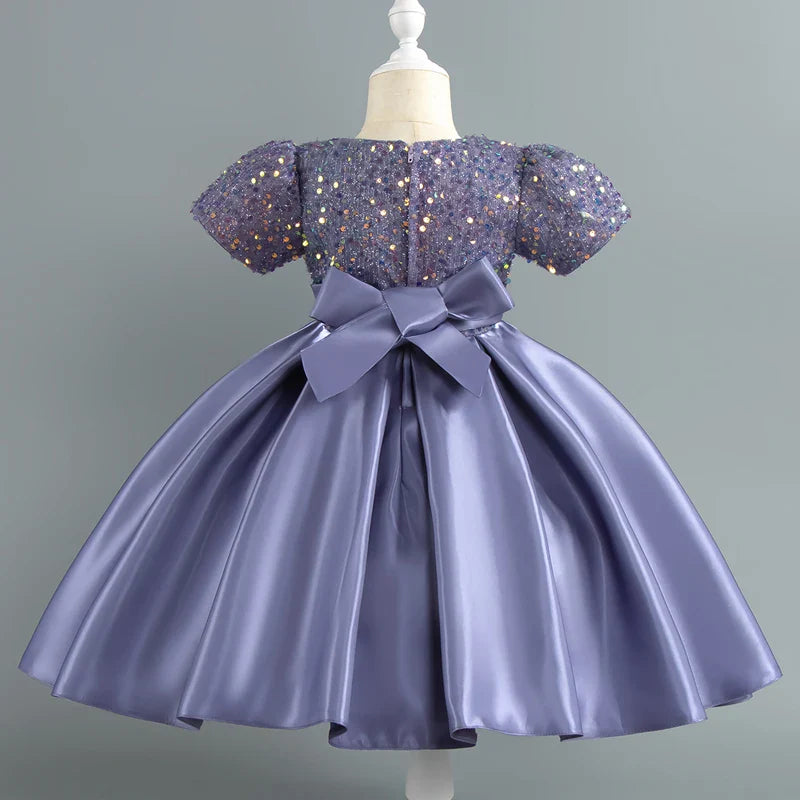 Baby Girls Christmas Dress Sequin ShortSleeve Party Dress Birthday Toddler Dress Wedding Princess Dress for Kid Girl Luxury Cown