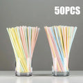 50-1000Pcs Multicolor Drinking Straws – Milk Tea & Party Supplies