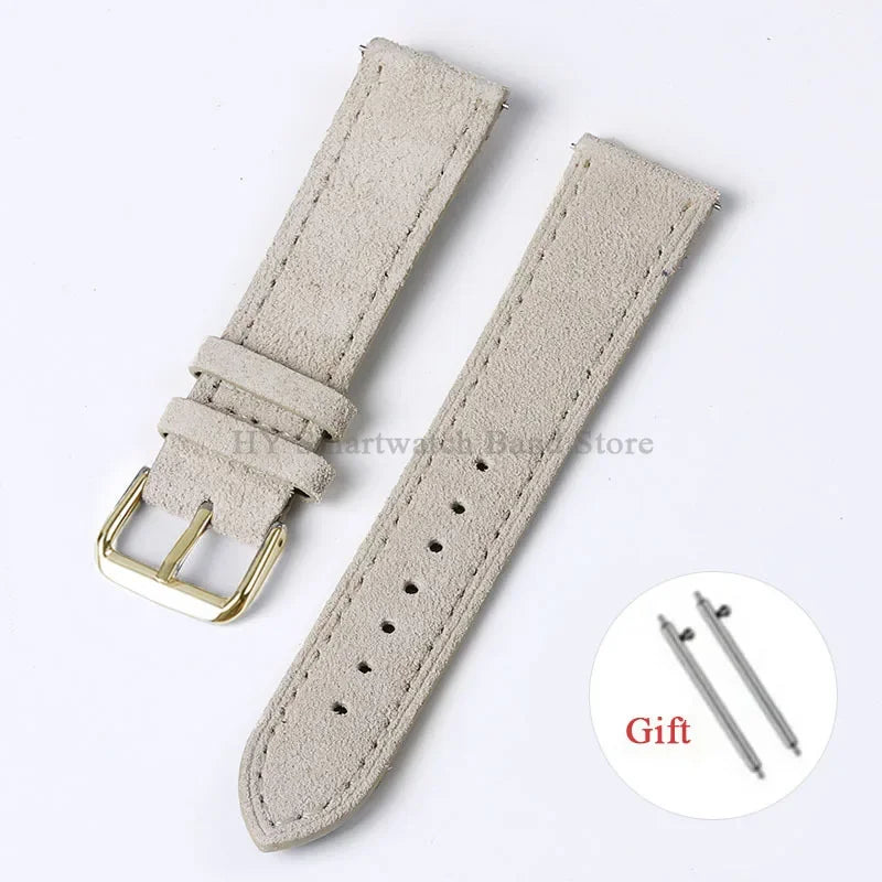 Polar Suede Leather Watch Strap For Polar Smartwatch - Handmade Quick Release