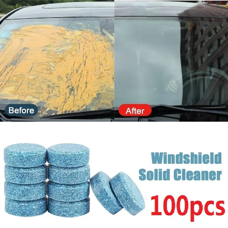 Car Windshield Washer Fluid Concentrated Tablets Solid Effervescent Wiper Tablet for Car Room Kitchen Window Glass Cleaning