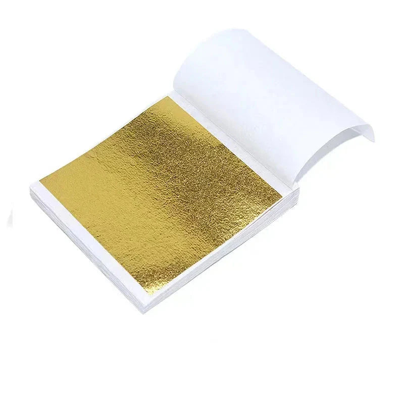 100 Sheets Gold Leaf Paper - DIY Art, Craft, & Decoration Kit