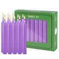 20 Pieces of Purple 4Inch Waxs, Drip-Free, Smoke-Free, Fragrance-Free, Home Dinner Candles, Hand-Pulled, High-Quality, Suitable for Church, Family, Wedding, Party, Seasonal Celebrations, Emergency Situations and Home Decorati
