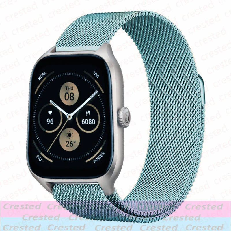 20mm/22mm Milanese band For Amazfit GTS/2/2e/3/4/GTS2 Mini/GTR 42mm/47mm/GTR2/3/4/Pro stratos Metal Bracelet Amazfit bip strap