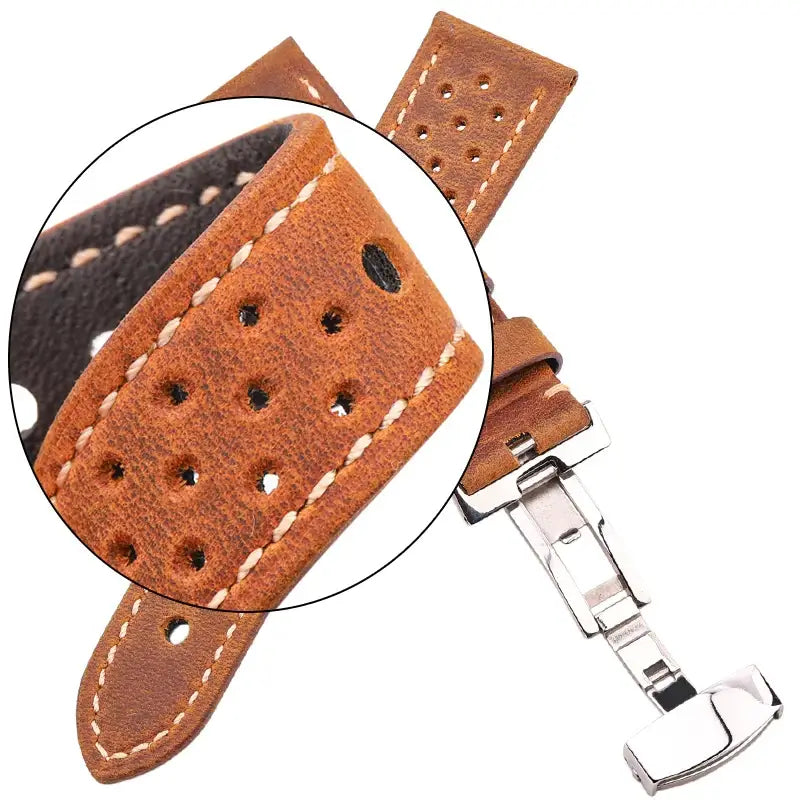 Samsung Galaxy Watch Leather Band Breathable Stylish Design