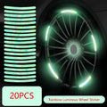 Car Wheel Hub Reflective Stripes Stickers – Night Safety Tire Rim Decals, Waterproof Warning Tape for Vehicle Decoration