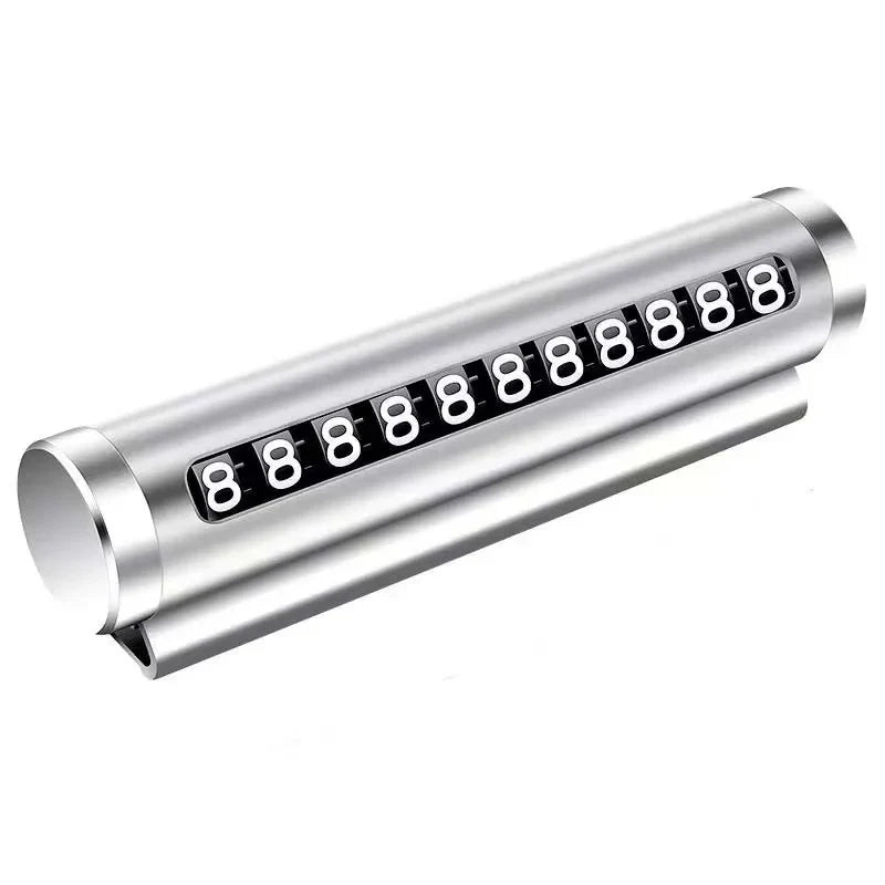 Car Temporary Parking Number Plate Black/Silver/Blue Aluminium Alloy Material Roller Adjustable Car Parking Plate Car Supplies