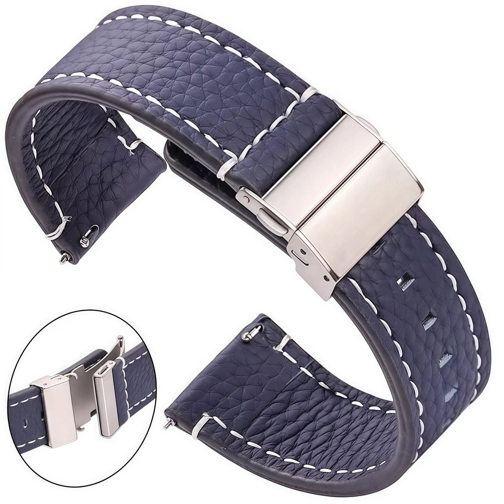 OnePlus Leather Watch Band, Pin Buckle Strap for Men Women, 20cm Wristband