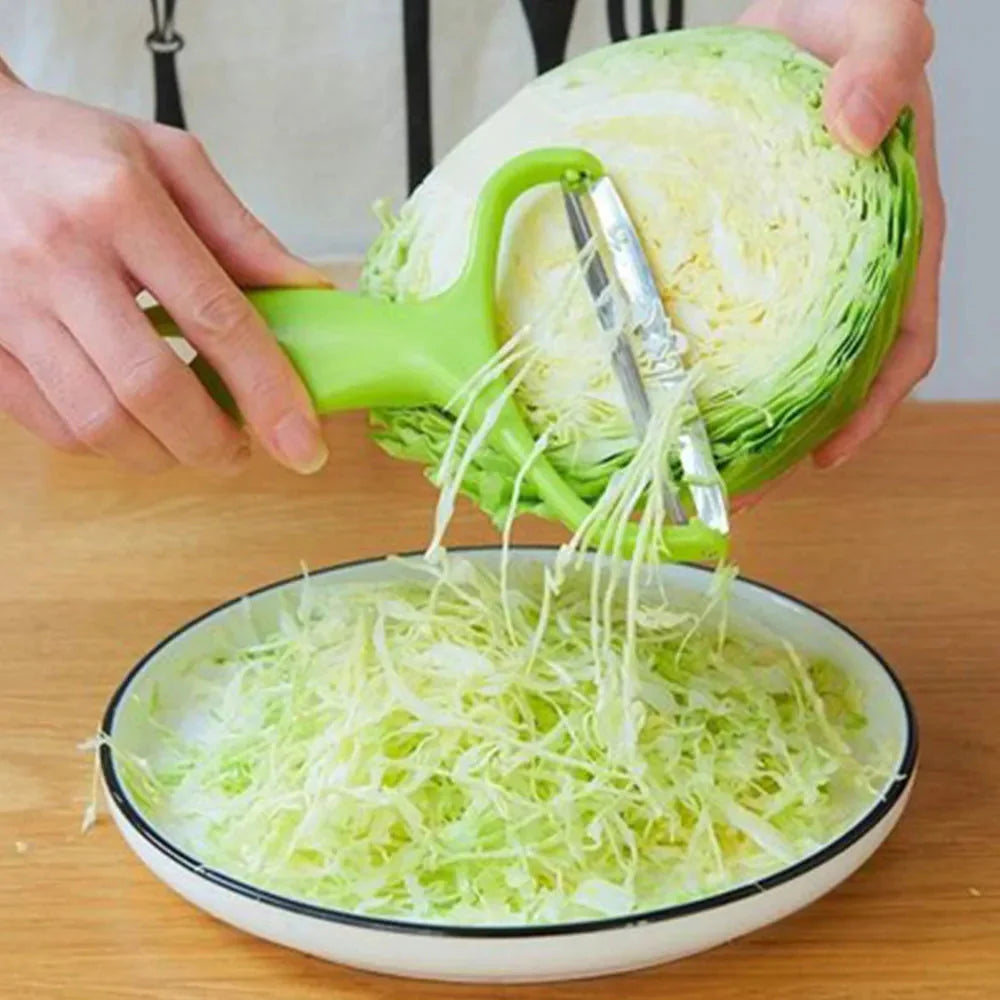 Cabbage Slicer & Vegetable Cutter – Stainless Steel Grater for Salad, Potatoes, Carrots & More