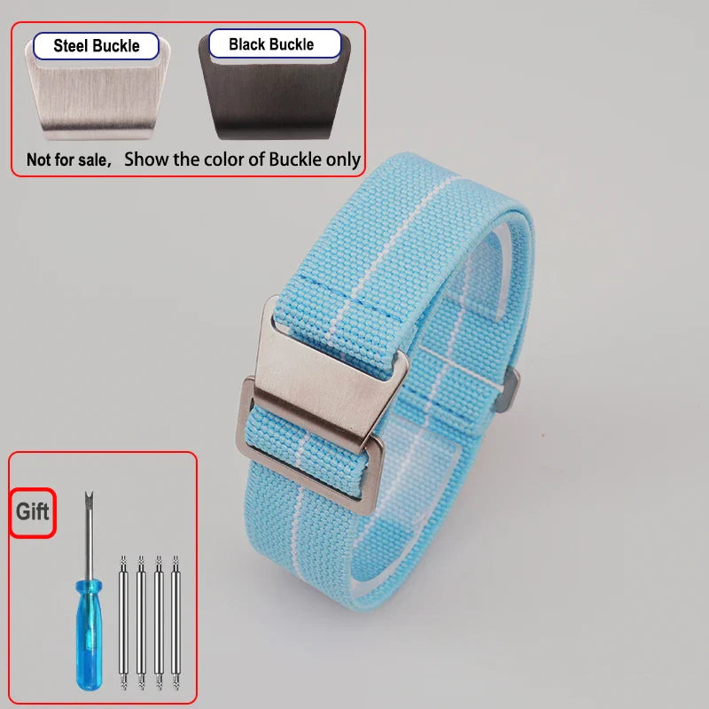 Motorola Moto Elastic Nylon Watch Band - Quick Release Parachute Strap
