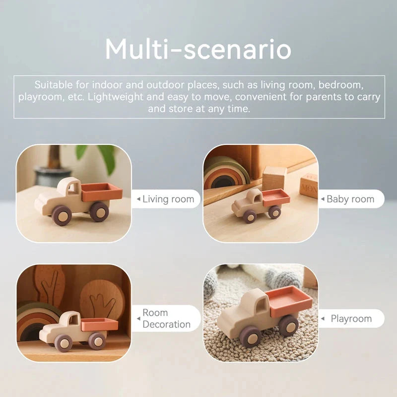 Baby Silicone Car Teether Toy Montessori Educational 0-12 Months