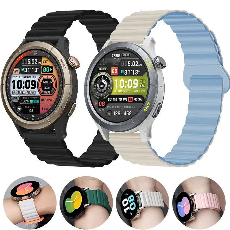 Amazfit Magnetic Silicone Band Replacement for Smartwatches