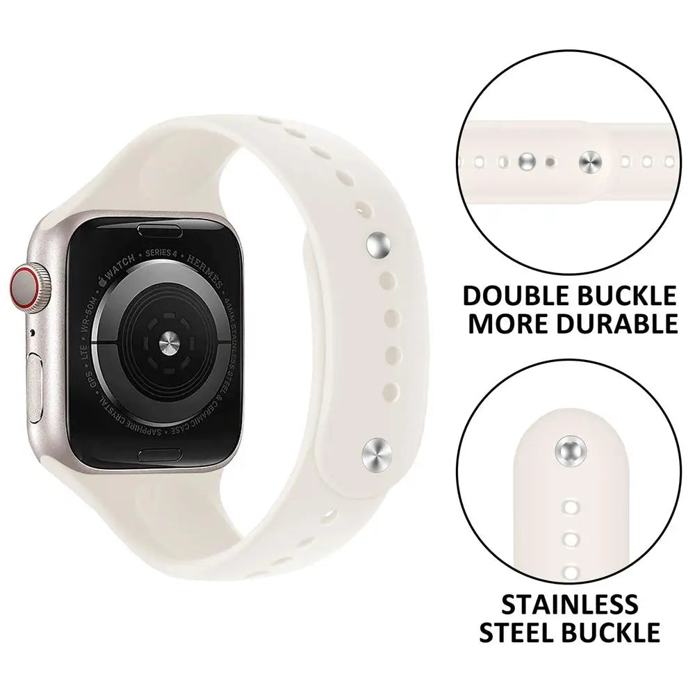 Apple Watch Silicone Strap - Soft Waterproof Comfortable