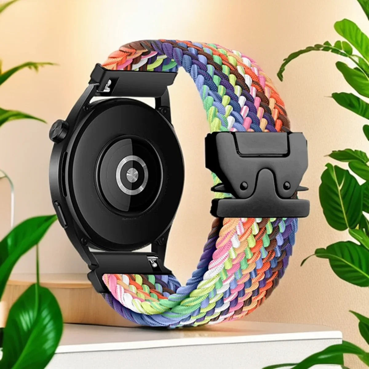 Braided Loop for Fitbit Versa 3/4 Watch Band Parachute Style Buckle Bracelet Correa Elastic Band for Fitbit Versa2/Sense1 2 Band
