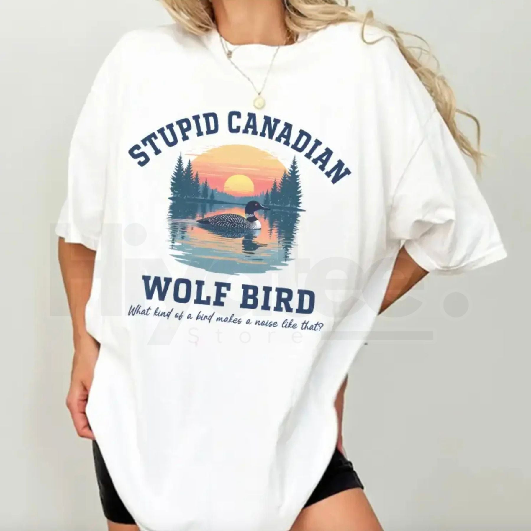 Stupid Canadian Wolf Bird T-Shirt