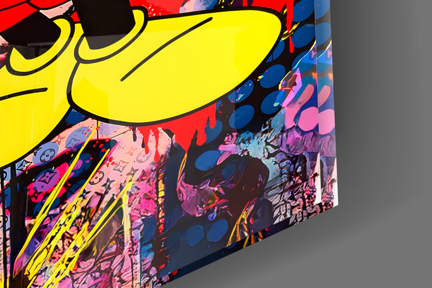 Mickey and Minnie: The Color of Love Glass Wall Art || Designer Collection