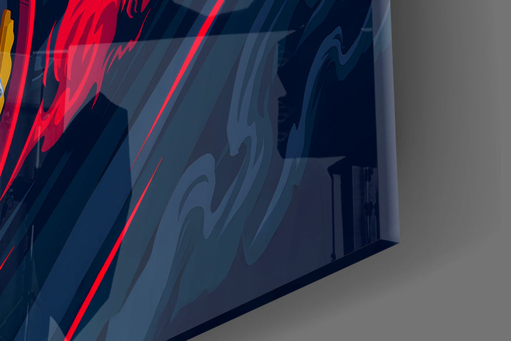 The Rhythm of the Track: Porsche 911 RSR Glass Wall Art || Designer Collection