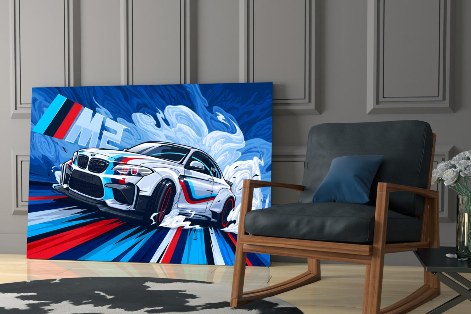 BMW M2 Dance of Speed Glass Wall Art || Designer Collection