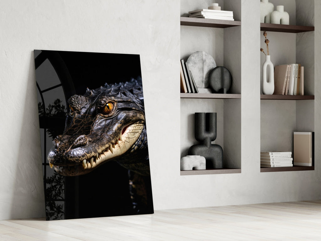 Eyes of the Swamp Glass Wall Art || Designer Collection