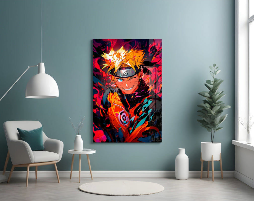 Naruto Portrait of Energy Glass Wall Art || Designer Collection