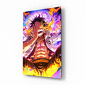 Luffy Flame of Joy Glass Wall Art || Designer Collection