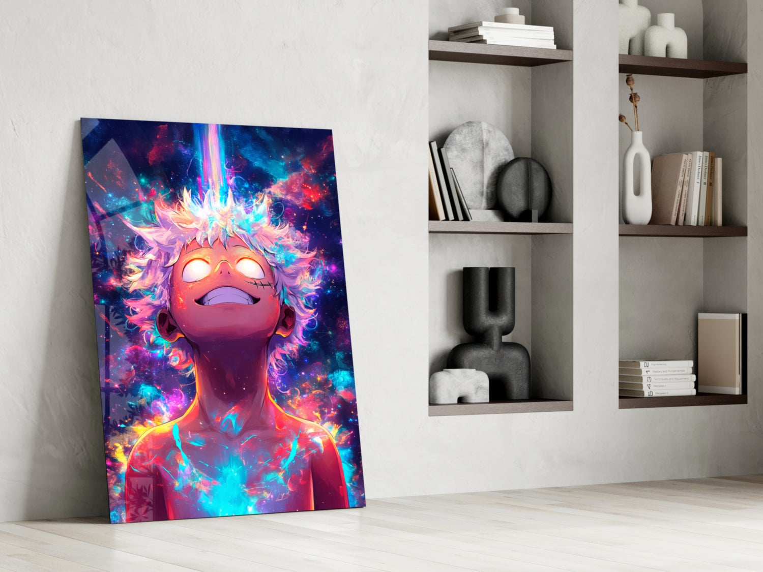 Cosmic Monkey D. Luffy Glass Wall Art || Designer Collection