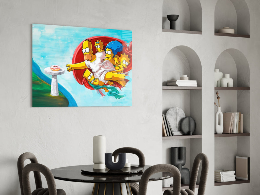 Homer's Genesis Glass Wall Art || Designer Collection