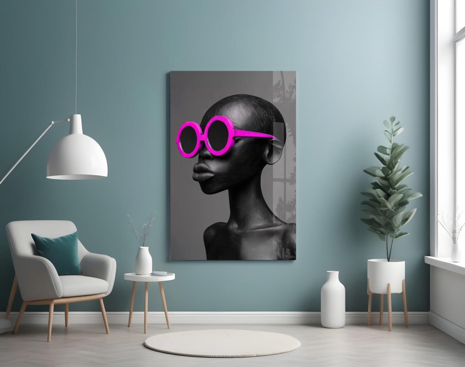 Faces of Colors Glass Wall Art || Designer Collection