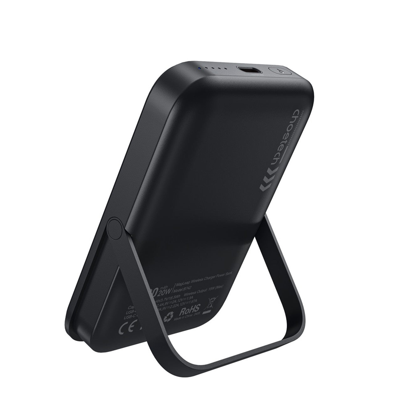 NNEDSZ CHOETECH B743-BK 10000mAh PD20W Magnetic Power Bank with Holder Black
