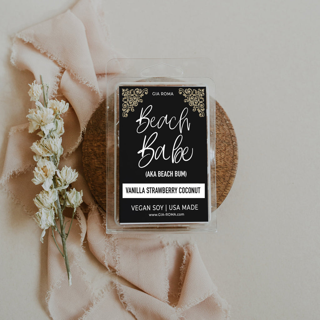 Vanilla Strawberry Coconut Scented Candle Soy Blend Natural Fragrance Jar For Home Room Gift