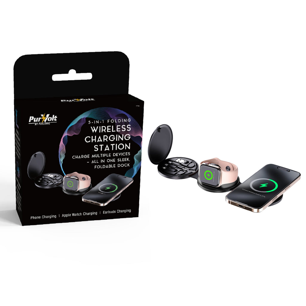 Complete Wireless Charging & Comfort Bundle – Sip & Charge 2-in-1 Mug Warmer + 5-in-1 Folding Charging Station
