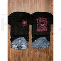 Women's Plus Size Skull Print T-Shirt – Smooth Comfort Stretch Crew Neck Tee