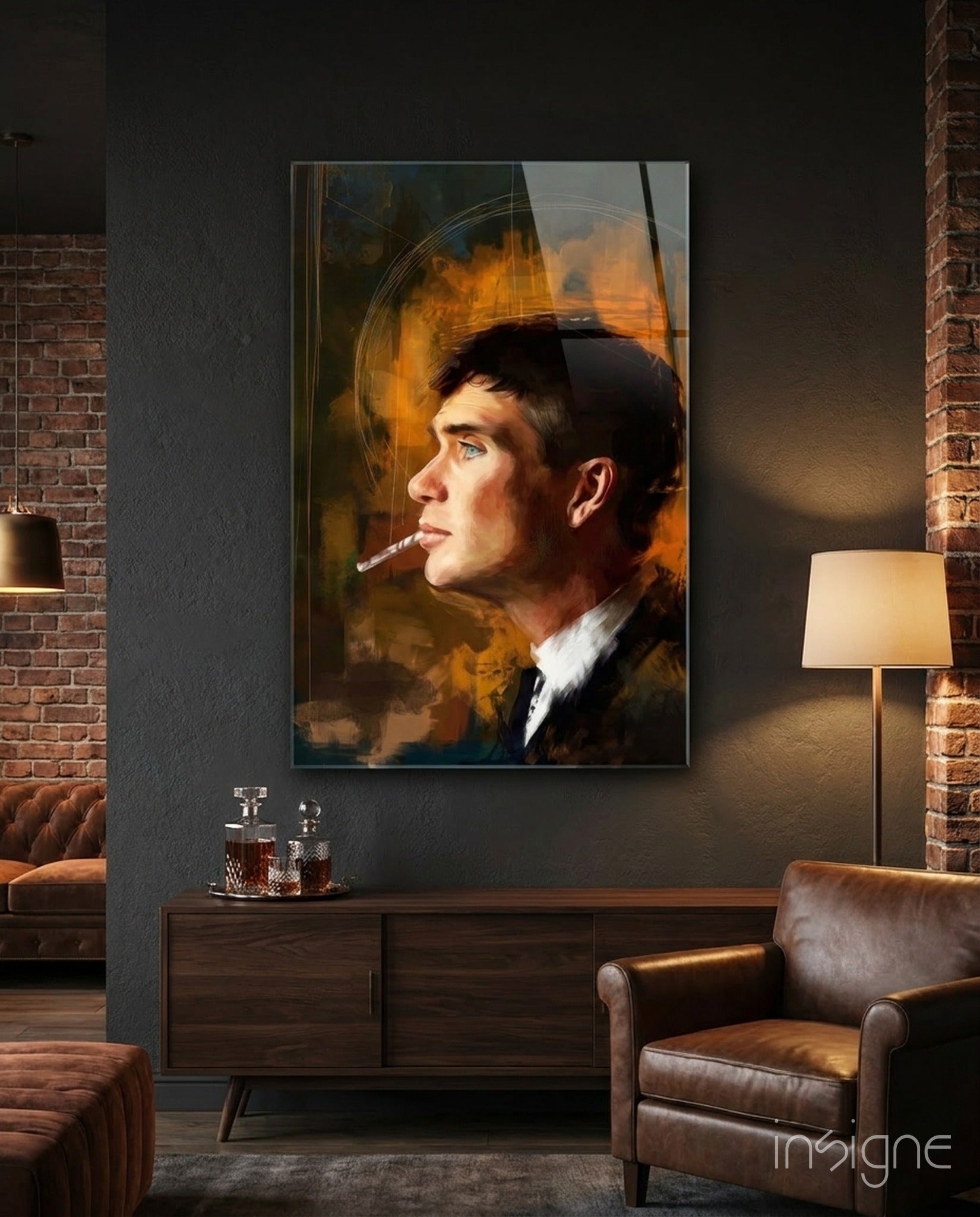 Peaky Blinders-Thomas Shelby Glass Wall Art