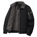 Winter Fleece Cotton Coat For Men, Fleece-lined And Thickened Cotton Jacket