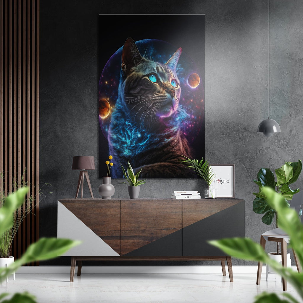 Cat Brushed Aluminum Dibond Wall Art