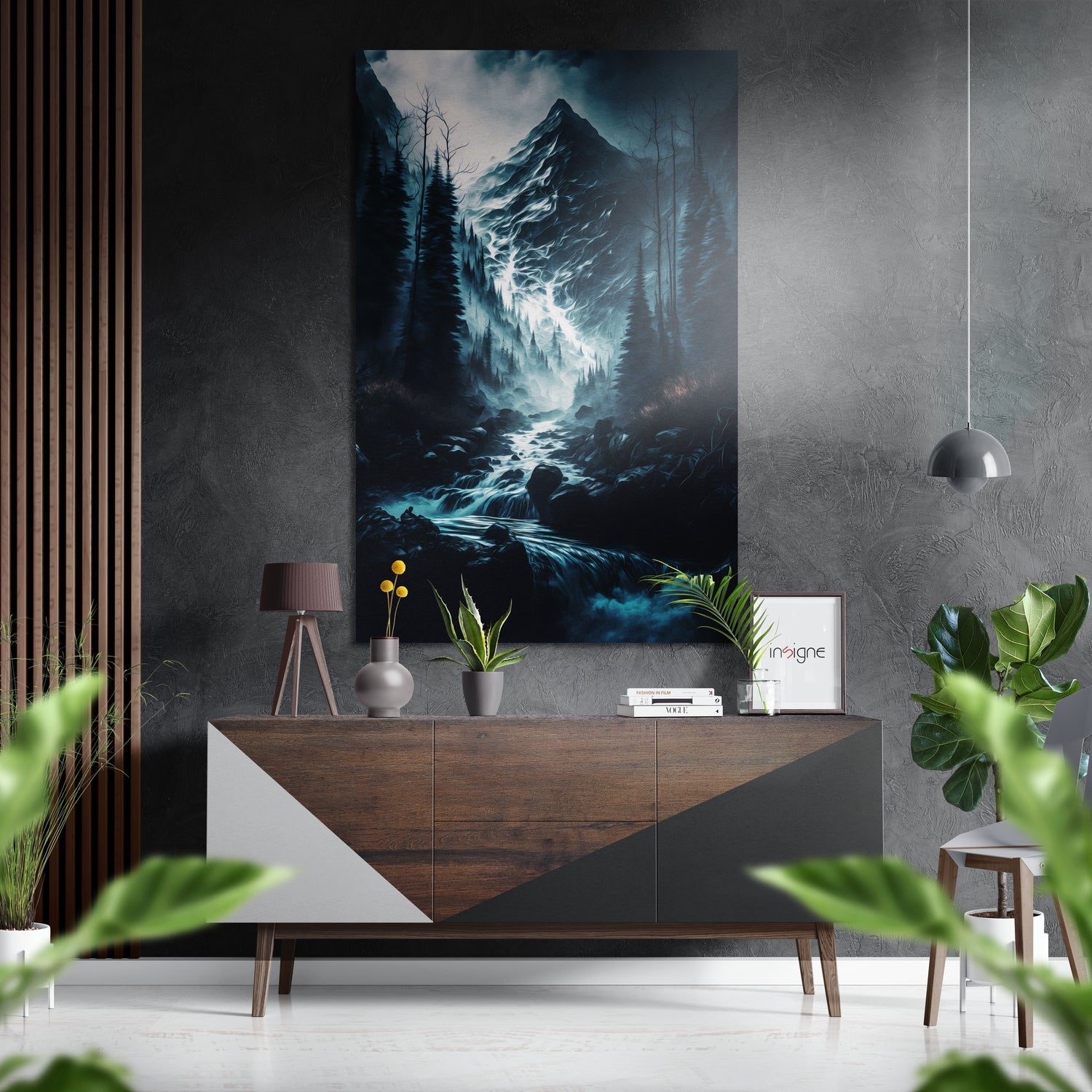 River Brushed Aluminum Dibond Wall Art