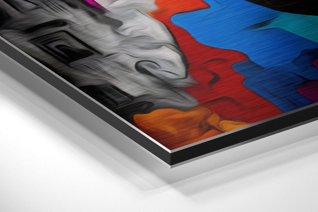 Picasso Style Brushed Aluminum Dibond Wall Art