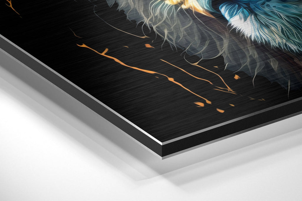 Lion Brushed Aluminum Dibond Wall Art