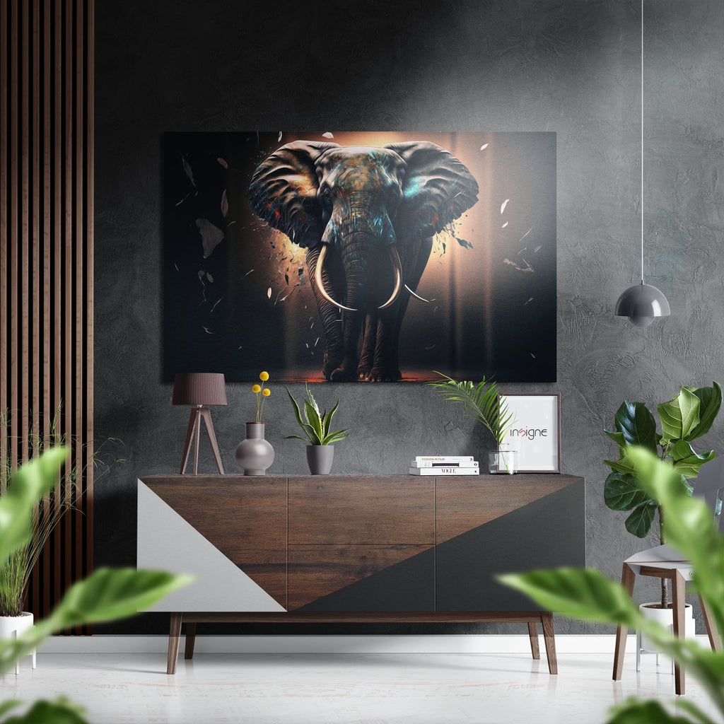 Elephant Brushed Aluminum Dibond Wall Art