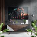 Elephant Brushed Aluminum Dibond Wall Art