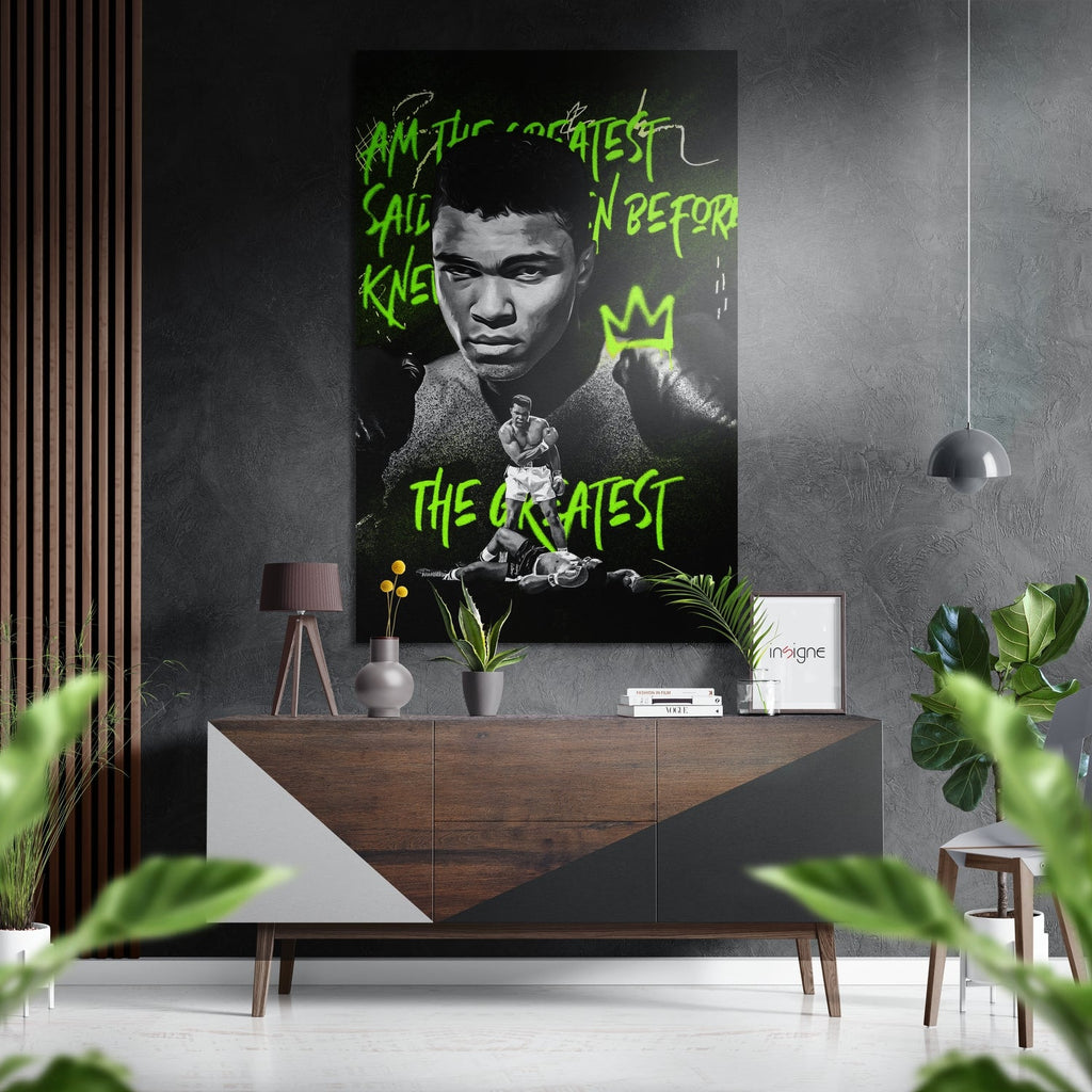Muhammad Ali Brushed Aluminum Dibond Wall Art