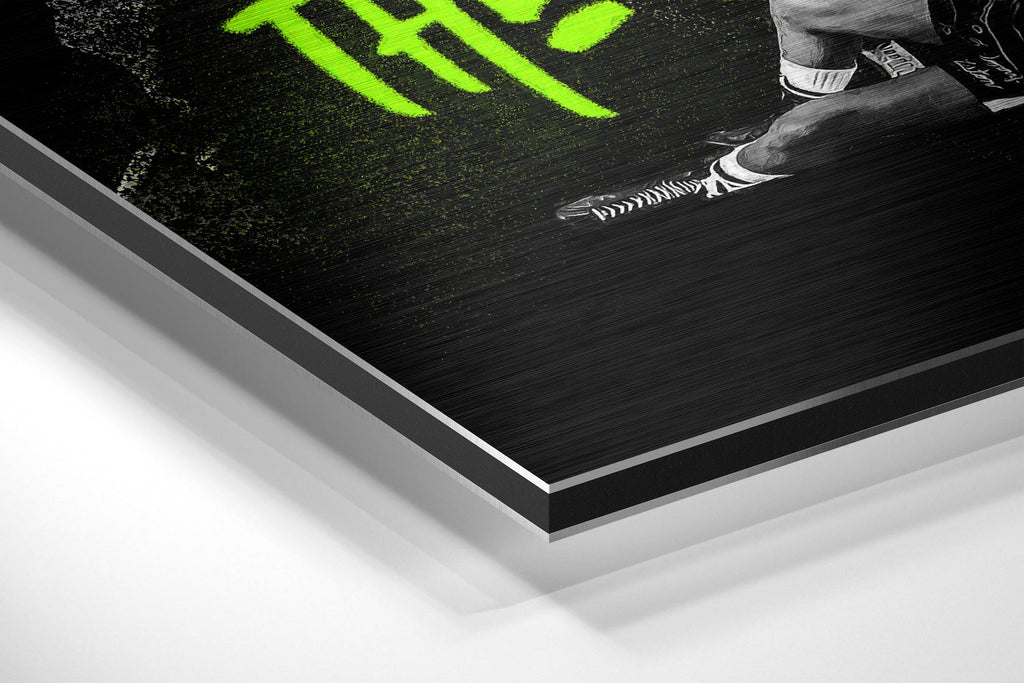 Muhammad Ali Brushed Aluminum Dibond Wall Art