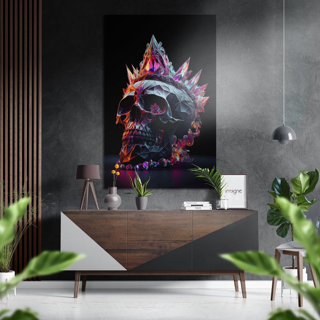 Skull Brushed Aluminum Dibond Wall Art