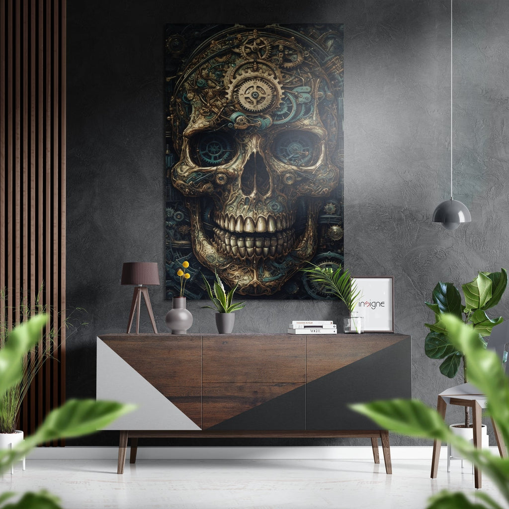Skull Brushed Aluminum Dibond Wall Art