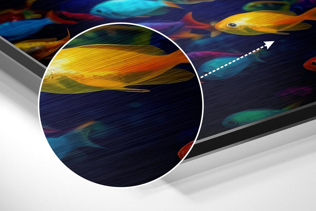 Fish Brushed Aluminum Dibond Wall Art