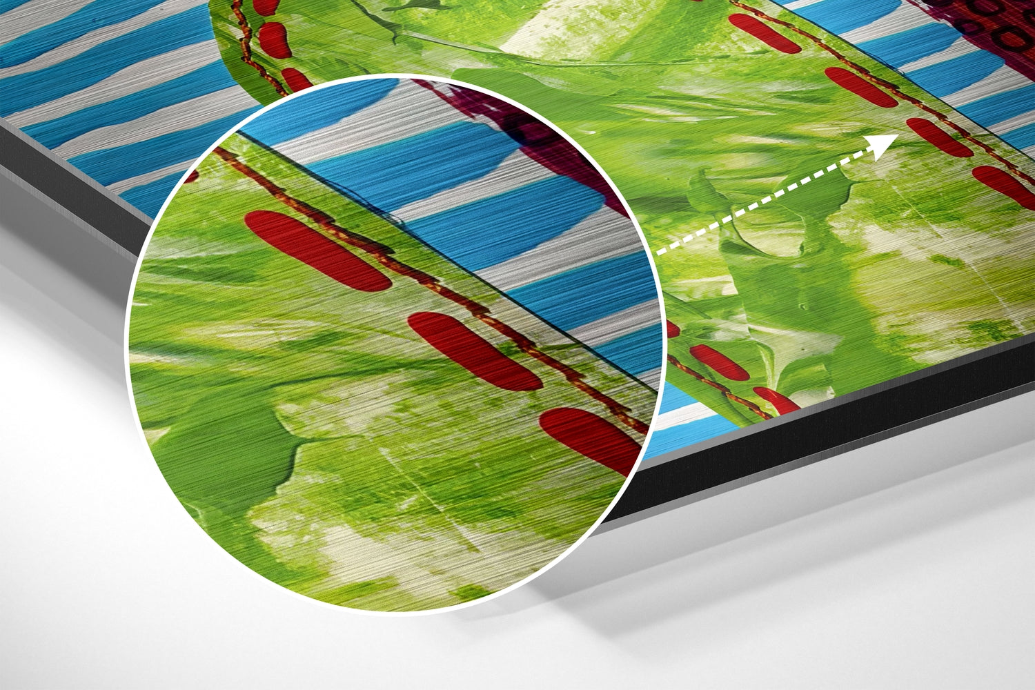 Kandinsky Style Brushed Aluminum Dibond Wall Art