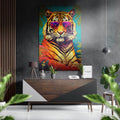 Spectacled Tiger Brushed Aluminum Dibond Wall Art