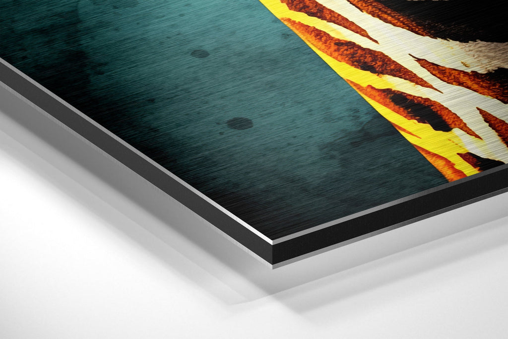 Happy Giraffe Brushed Aluminum Dibond Wall Art
