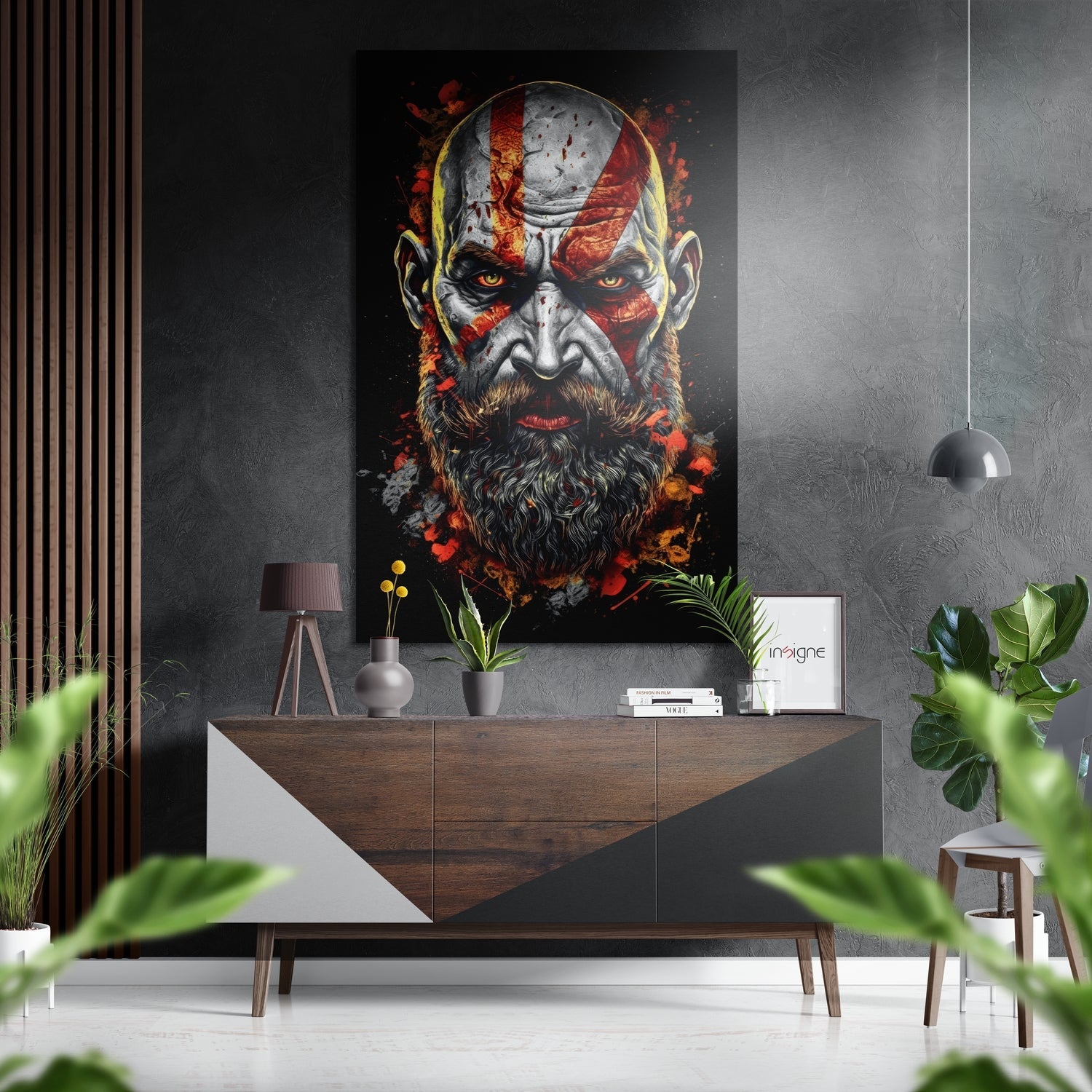 Kratos - God of War Brushed Aluminum Dibond Wall Art