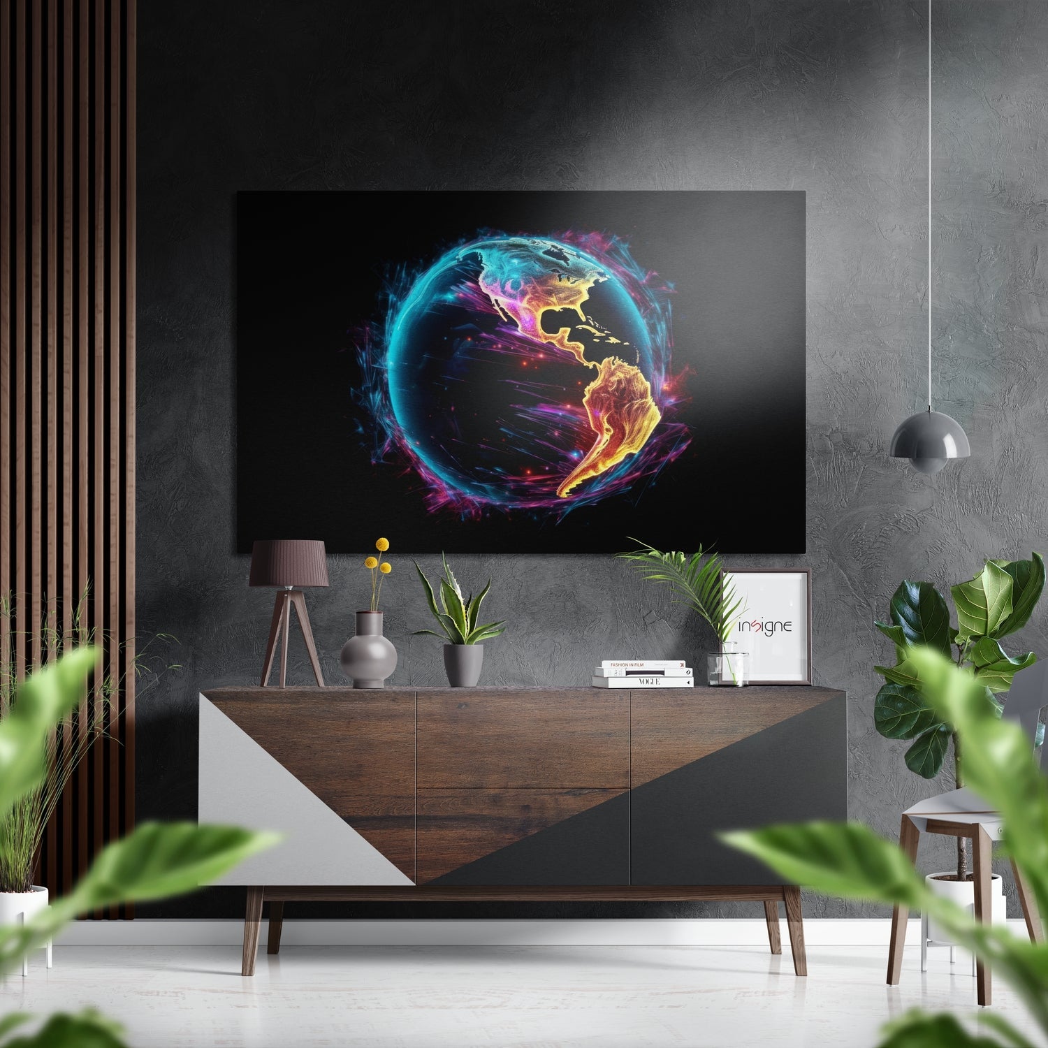 Earth Brushed Aluminum Dibond Wall Art