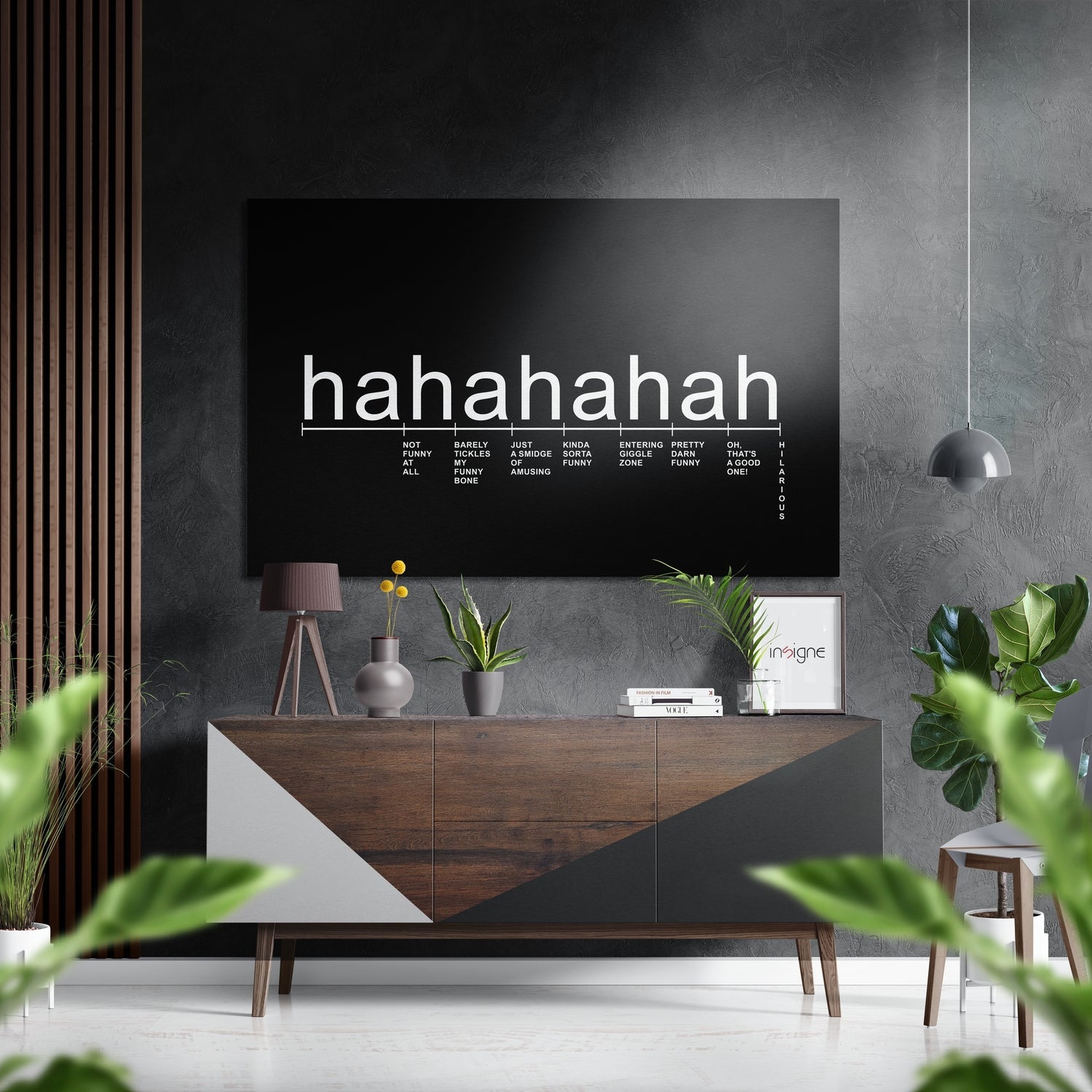 Hahaha Brushed Aluminum Dibond Wall Art